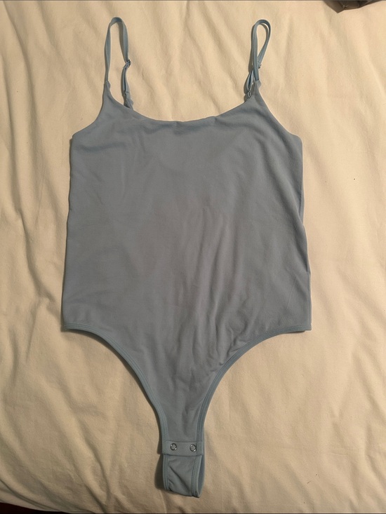 By Together Tops - By Together Light Blue Strap Bodysuit